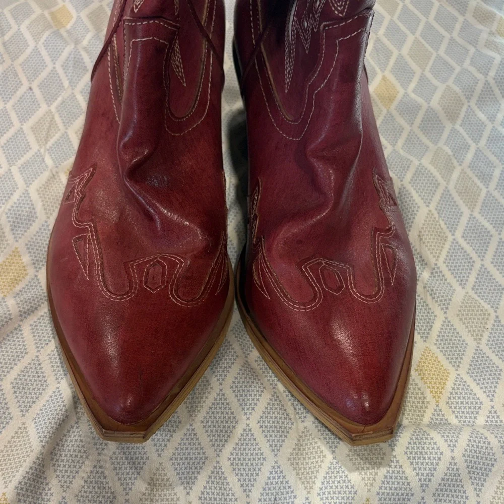 Red Western Cowboy Boots - Picture 3 of 5